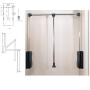 Probrico Pull Down Wardrobe Lift Heavy Duty Adjustable Wardrobe Clothing Rail Clothes Hanger Closet Rod for Wardrobe Bedroom Closet Space Saving (32.68inch-42.28inch)