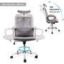 Ergonomic Computer Chair, High Back Mesh Office Chair Adjustable Headrest Desk Task Chair with Cloth Hanger Gray Ergonomic Computer Chair, High Back Mesh Office Chair Adjustable Headrest Desk Task Chair with Cloth Hanger Gray