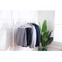 Cocomaya 17.5 Inch White Solid Wooden Suit Hanger Coats Clothes Dress Shirts Hanger with Pants Bar and 360 Swivel Hook, Pack of 20