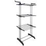 3Tier Stainless Laundry Organizer Folding Drying Rack Clothes Dryer Hanger Stand with Ebook