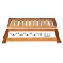 Bamboo Wall Mounted Coat Rack Shelf, Floating Entryway Hanging Shelf Hanger Towel Cloth Shelf with 4 Hooks for Bathroom, Hallway, Living Room and Kitchen