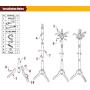 SMART CHOICE AMERICA Redwood Coat Rack Stand Hat Hanger Clothes Holder Umbrella Hook w/Tripod Base for Business Customers and B2B