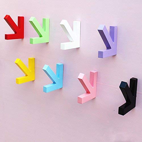 CANAFA Candy Color Wooden Arrow Hooks for Clothes Scarf Coat Hanger Door Hang RD Firm Hooks