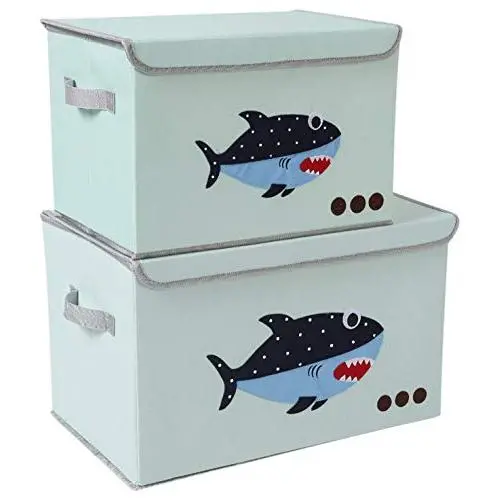 Toy Chest Kids Toy Cube Storage Boxes Large Decorative Storage Bin with Lid for Boys Girls Room