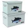 Toy Chest Kids Toy Cube Storage Boxes Large Decorative Storage Bin with Lid for Boys Girls Room