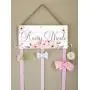 Hair Bow Holder with Hooks, Headband Holder, Personalized Hair Bow Holder, Baby Shower Gift, Blush Watercolor, Pink, Gray, Elegant, Hanger Hair Bow Holder with Hooks, Headband Holder, Personalized Hair Bow Holder, Baby Shower Gift, Blush Watercolor, Pink, Gray, Elegant, Hanger