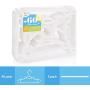 ilauke 60 Pack Non-Slip White Tubular Childrens Hangers 12 Inch for Kids Baby Infant Toddler with Plastic Hanger Straps