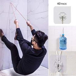 DealinM ???? Housekeeping,40x Strong Transparent Suction Cup Sucker Wall Hooks Hanger for Kitchen Bathroom White