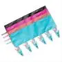 KIPB 1pc Bathroom Racks Cloth Hanger Clothespin Travel Portable Folding Cloth Socks Drying Hanger with 6 Clips(Random Color)