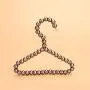 SAASNY Fashion 16 cm Pearl Bow Clothes Clothing Hangers for Kids Children Pet Dog Cat 5 Pieces,Brown Ideal for Home and Shops