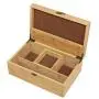 Helio Large Premium Bamboo Wooden Stash Boxes (11x7.5x4 in) for Discrete/Subtle Storage of Smoking Accessories Including lighters, Pipes, Grinders, etc. - Organized/Divided Chest