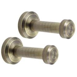 4 Pack Vintage Brush Brass Single Hook Single Towel/Robe Clothes Wall Mounted Hanger