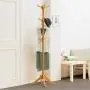 Pentaero 180X60X60Cm Floor-Standing Coat Rack, Simple Bedroom Hanger, Rack Clothes Rack, Standing Entryway Coat Rack, Coat Tree Hat Hanger Holder 12 Hooks Hanging Clothes (Yellow)