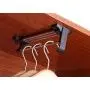 NTS 250mm，350mm,450mm Stainless Steel Retractable Wardrobe Rail Clothes Hanger Towel Coat Racks Closet Rod (250MM)
