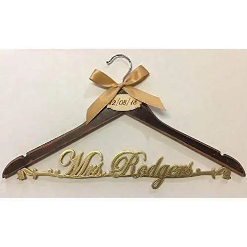 Wedding hanger vintage hanger, bride hanger, Personalized Hanger, Custom hanger, wedding gown hanger, wedding dress hanger ND