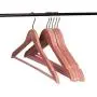 Neaties American Cedar Wood Hangers with Notches and Bar for Fresh Closet, 6pk