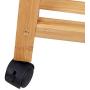 SONGMICS Clothes Rack on Wheels, Rolling Garment Rack with 2-Tier Storage Shelves, Hall Tree with 4 Coat Hooks for Shoes, Clothing, Bamboo URCR52N