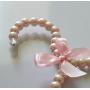 Children Style Top Quality Delicate Pink Pearl Hanger,beads Hanger for Clothes (10 Pieces/ Lot)