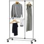 Simple Houseware Dual Bar Adjustable Garment Rack, Chrome, 72-inch Height Simple Houseware Dual Bar Adjustable Garment Rack, Chrome, 72-inch Height