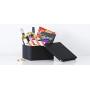 Samsill PNS02LSBK Pop n Store Decorative Storage Boxes With Lid - Collapsible and Stackable - Medium Square Boxes - Black - Interior Size (9.75