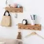 WZP Clothing Display Rack Solid Wood Coat Rack Bedroom Hanger,Simple Modern Wall Shelf Partition Simple Wall Hanger Bearing Strong/A / 42.5CM