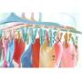 Cabilock Clothes Hanger 4pcs Creative 8 Clips Wind Buckle Multi-Purpose Hanger Plastic Clothes Drying Rack Socks Underwear Drying Rracks(Assorted Color)