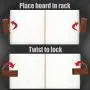 Vertical Carved &quotALOHA" Wall Display Storage Racks Hangers 3pc Teak Wood Set for Surfboard, Skateboard, Snow Board Any Height or Angle