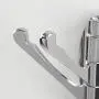 MOCOFO Stianess Steel Folding Swing Arm Triple with Multi Three Foldable Arms Swivel Hook Solid Metal Clothes Hanger for Bathroom Kitchen Garage Wall Mount Polished Chrome Heavy Duty Towel