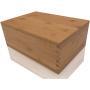 Blake & Lake Wood Stash Boxes with Rolling Tray - Wood Stash Boxes w/Storage - Rolling Tray Stash Boxes - Premium Quality Dovetail Design Discrete Wooden Stash Boxes (Natural)