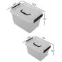 Utiao Plastic Bin with Lid, Latching Boxes (12 Quart, 3 Quart)
