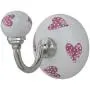 Indianshelf Handmade 1 Artistic Vintage Pink Ceramic Heart Clothes Hooks Hangers/Utlility Hooks Indianshelf Handmade 1 Artistic Vintage Pink Ceramic Heart Clothes Hooks Hangers/Utlility Hooks