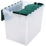 Akro-Mils 66497CLDGN 21-1/2 x 15 x 17" Semi Clear 18 gallon Plastic Storage Keep Boxes with Attached Lid