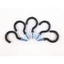 Yueton 50pcs Vinyl Coated Screw-in Ceiling Hooks Cup Hooks (Black) Yueton 50pcs Vinyl Coated Screw-in Ceiling Hooks Cup Hooks (Black)
