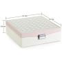 Two Layer Jewelry Organizer Storage Boxes for Girls Women, Pink, Soft Velvet Lining for Storing Rings, Necklaces, Earrings, Bracelet or Watches