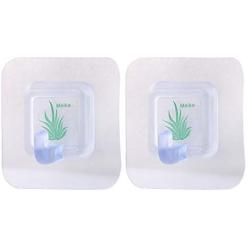 uxcell Home Wall Rectange Shape No Scratch Clothes Hanger Adhesive Seamless Hook 2pcs