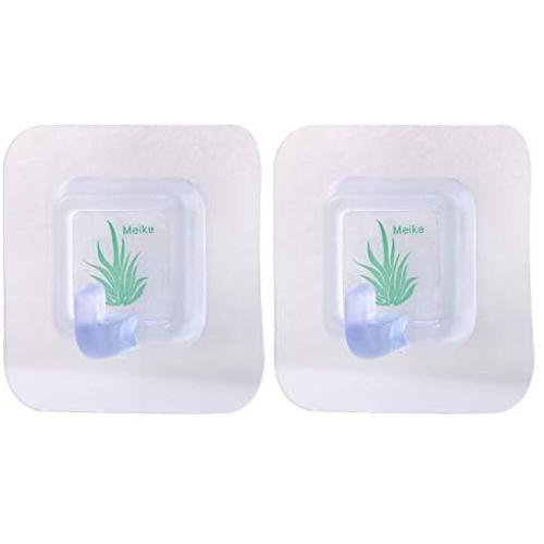 uxcell Home Wall Rectange Shape No Scratch Clothes Hanger Adhesive Seamless Hook 2pcs