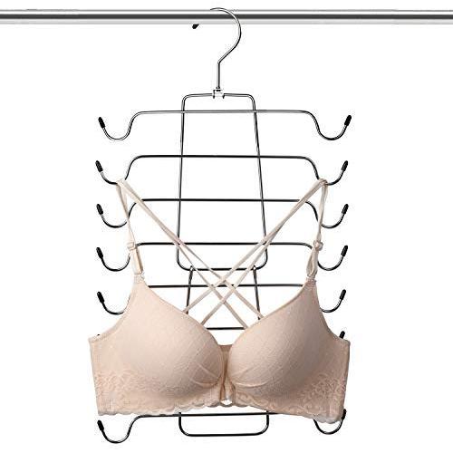 Magicool Cami Hanger 4 Pack Space Saving Hangers Closet Organizer for Tank Top, Cami, Bra, Pajamas, Strappy Dress,Bathing Suit