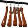 Pillowtex Cherry Finish Closet Clothes Hangers - Set of 5