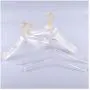 Yijiang Beautiful and Lightweight 10 Pcs Clear Acrylic Hanger Crystal Clothes Hanger with Gold Hook, Transparent Shirts Dress Hanger with Notches for Lady Kids