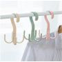 10pcs Random Color 360 Degrees Rotated Hooks Plastic Towel Display Hanger Clothes Ties Holder Shelf Hanger Rack Storage Organizer Scarf Hook