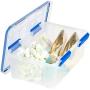 IRIS USA, Inc. WSB-SS Ziploc WeatherShield 16 Quart Storage Box, Clear, 4 Pack,