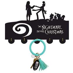 The Nightmare Before Christmas Key Hooks Wall Hooks Heavy Duty 11LB(Max) Wall Décor Wood Coat Hooks Key Holder Key Hanger for Wall Entryway and Kitchen N2