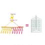 HJYPYJ Magic Hanger,PP Multifunction Folding Hanger,Durable Space-Saving Organizer Hangers, Non-Slip/B / 5 pcs