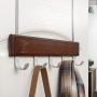 Over The Door Storage Rack, Heavy-Duty Organizer Hooks Hanger for Clothes, Coats, Hats, Towel, Bag, Robe (Brown)