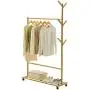 Angels home Coat Rack Clothes Stand Hat Handbag Hanger Hall Hanging Rod Bedroom Double Tree Branches with 6 Hooks Floor Hanger 2 in 1 (Color : 70cm)