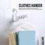 TOPINCN Clothes Hanger PP Portable Folding Hanger Clothes Drying Rack Organizer with 5 Hooks Rotated 360 Degrees for Household Clothes Storage 5kg