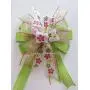 Spring Green Spring Flowers Wreath Bow Green Pink Spring Wreath Bow Spring Flower Lantern swag Bow Easter Gift Bow Spring wreath Door Hanger Decor
