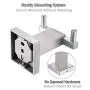 Double Robe Hook, Angle Simple SUS304 Stainless Steel Bathroom Double Hook, Shower Towel Holder, Double Bath Towel Hook, Coat Hook Clothes Hanger, Bathrobe Hook Wall Mount, Brushed Steel