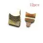 Antrader Moulding Hanging Hooks Picture Photo Frame Rail Hangers Brass Tone Hooks Pack of 12