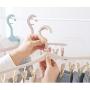 HJYPYJ Magic Hanger,Household PP Multi-Clip Folding Hanger,Durable Space-Saving Organizer Hangers, Not Easily Deformed/Beige / 20 pcs